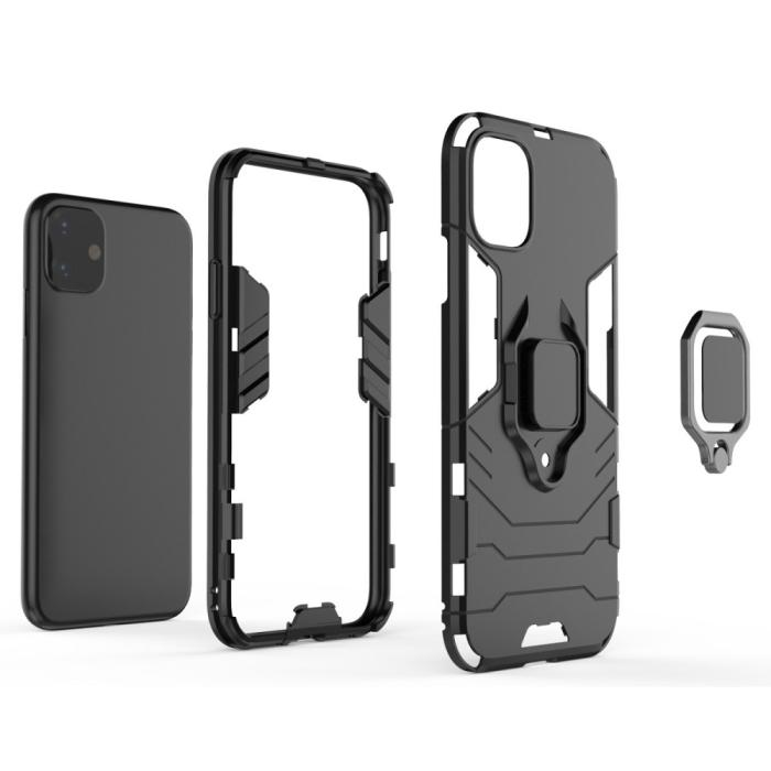 Bild 4,  iPhone 11 - Armour Ring Skal - Funkar med magnethållare - Svart
