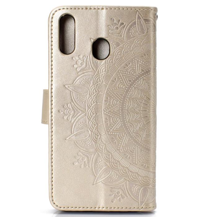 Bild 4,  Huawei P40 Lite E - Mandala Plånboksfodral - Guld