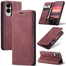 CASEME CASEME Samsung Galaxy S25 Edge Fodral Flip L&auml;der R&ouml;d