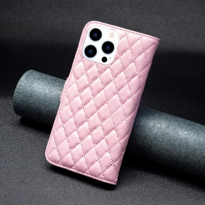 Bild 6,  iPhone 16 Pro Max Fodral Diamond Läder Rosa