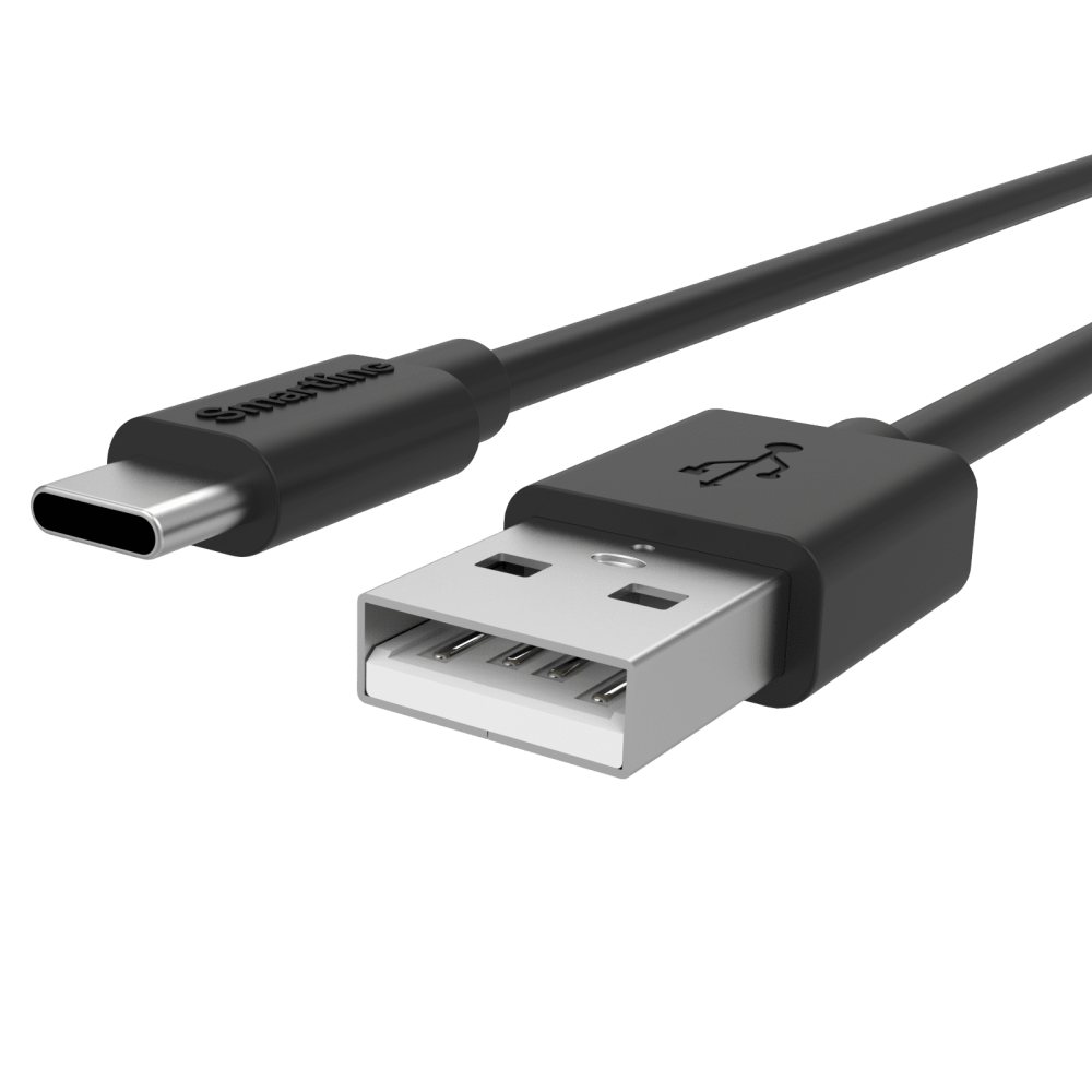 Smartline Smartline 1m 3A USB-C Laddningskabel Svart