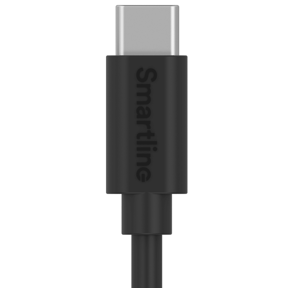 Smartline Smartline 1m 3A USB-C Laddningskabel Svart
