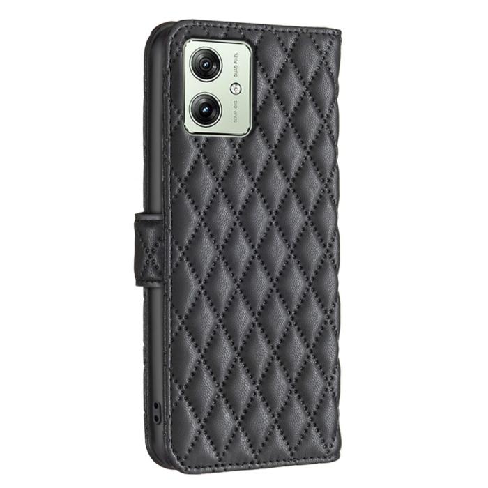 Bild 5,  Motorola Moto G54 5G Fodral Diamond Läder Svart