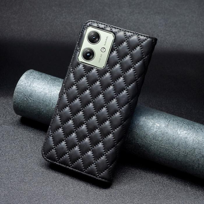 Bild 6,  Motorola Moto G54 5G Fodral Diamond Läder Svart