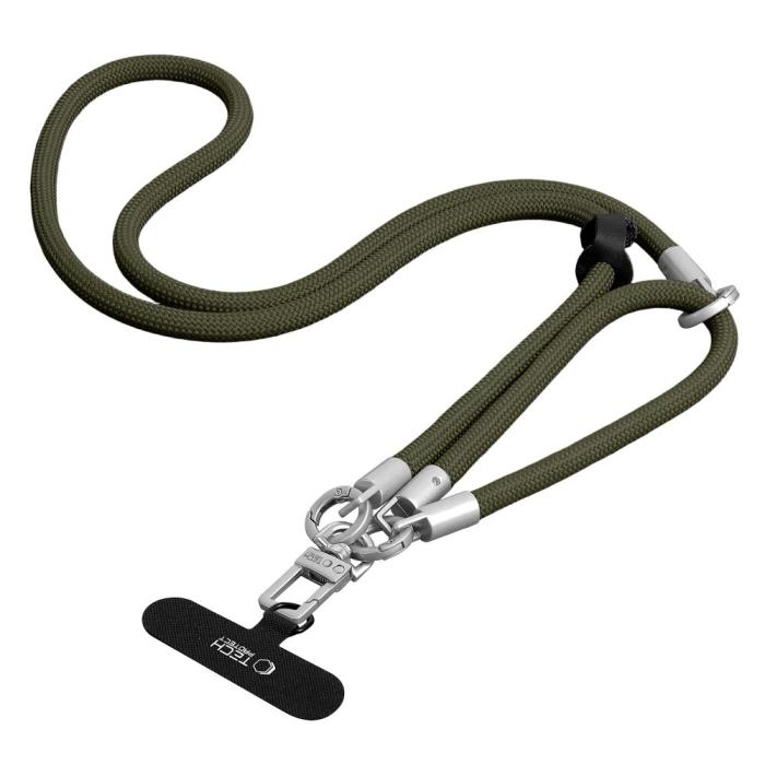 Bild 4, Tech-Protect Tech-Protect Mobilsnöre CrossBody & Wrist Rope Olive Green