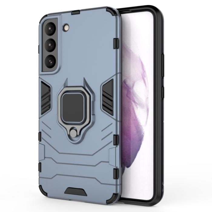 Bild 2,  Samsung Galaxy S22 Skal Hybrid Ring Armor Navy Blue