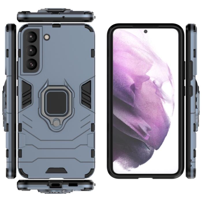 Bild 3,  Samsung Galaxy S22 Skal Hybrid Ring Armor Navy Blue