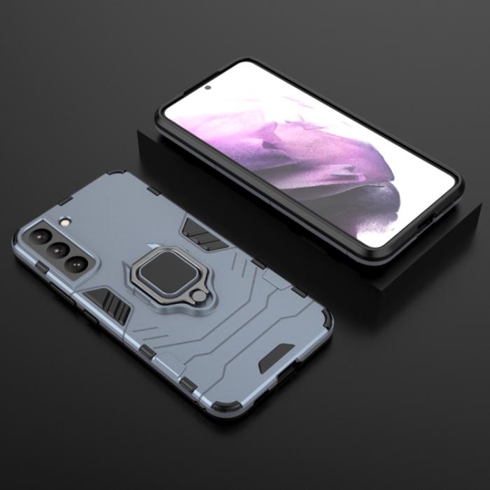Bild 6,  Samsung Galaxy S22 Skal Hybrid Ring Armor Navy Blue
