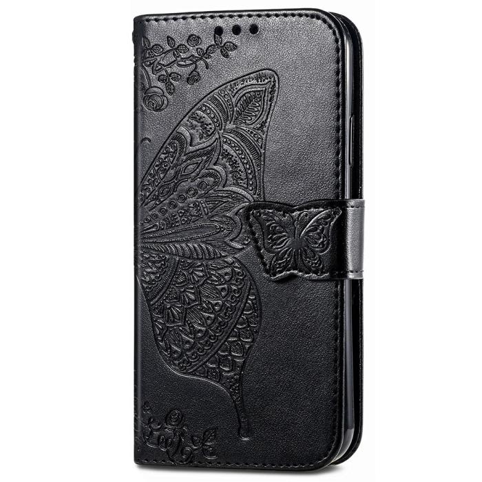 Bild 5,  Samsung Galaxy S23 FE Fodral Fjäril Tryck Svart