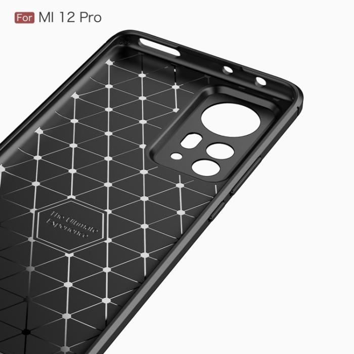 Bild 5,  Xiaomi 12 Pro Skal Borstad Stål Textur Svart