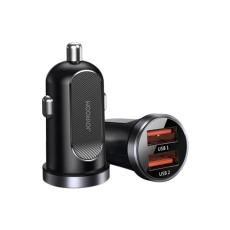 JOYROOM Joyroom 30W Mini Billaddare 2x USB-A PD QC Svart