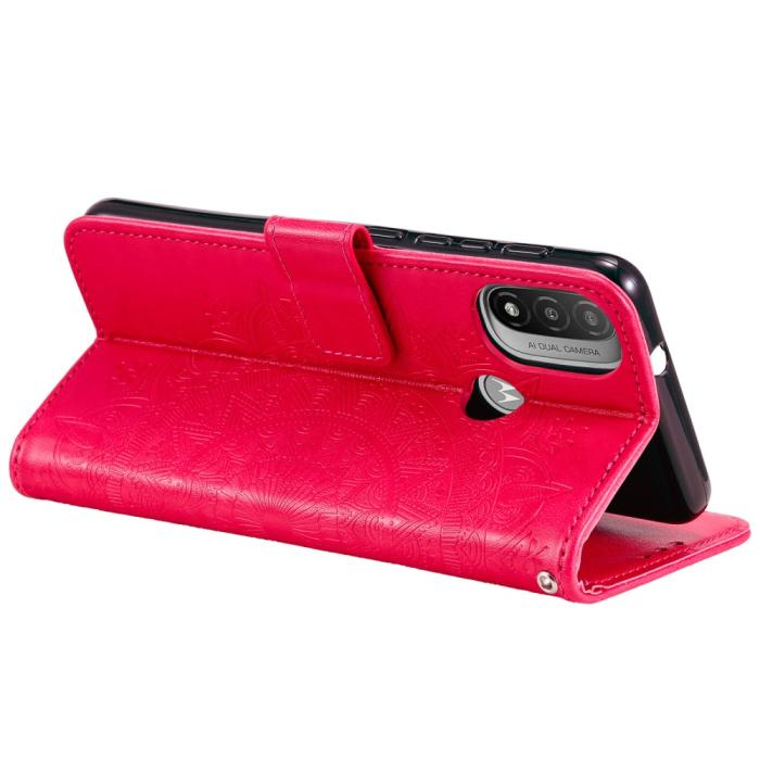 Bild 6,  Motorola Moto E20 / E40 Fodral Mandala Läder Rosa