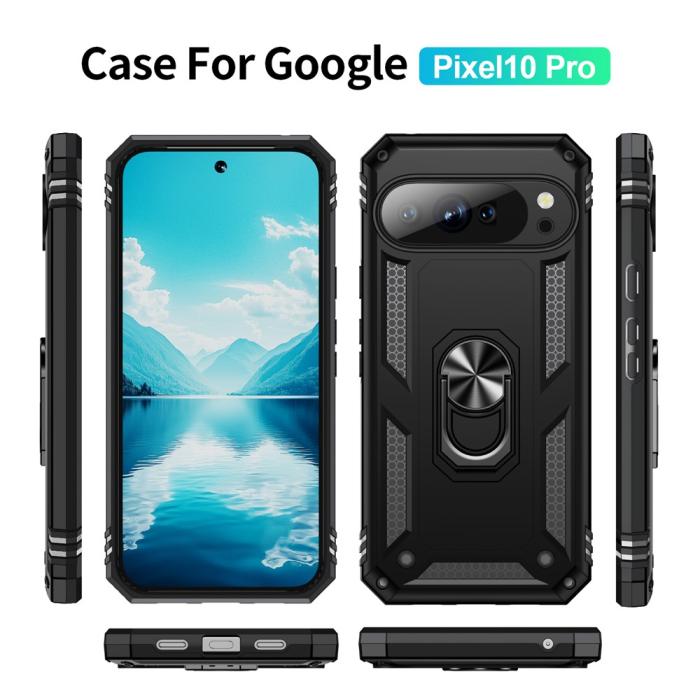 Bild 3,  Google Pixel 10 / 10 Pro Skal Armor Ring Hybrid Svart