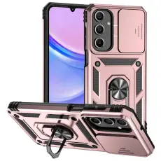  Samsung Galaxy A16 Skal CamShield Ring Hybrid Ros&eacute;guld