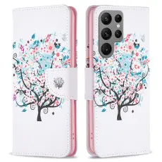  Galaxy S24 Ultra Fodral Med Tryck Blommigt Tr&auml;d