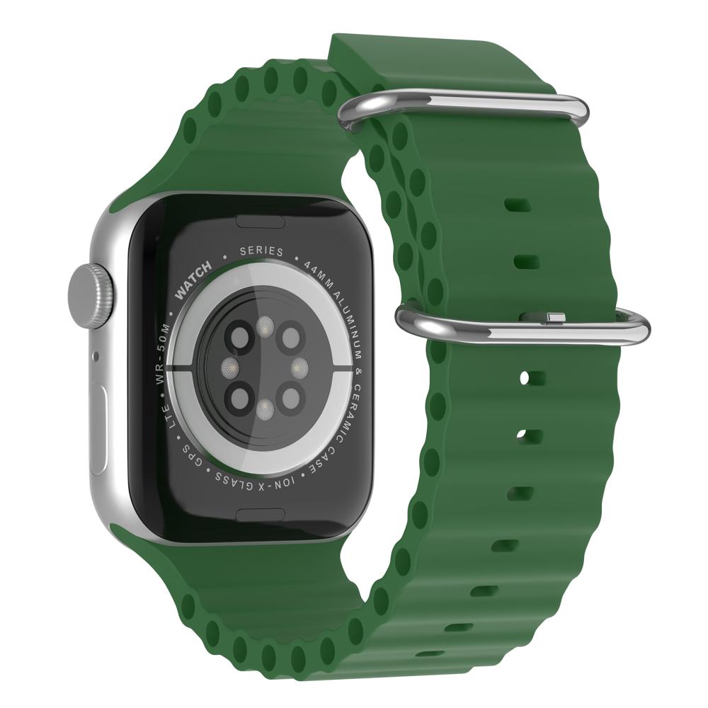 ColorPop Apple Watch 42/44/45/46/49 mm Armband Ocean Wave Army Green
