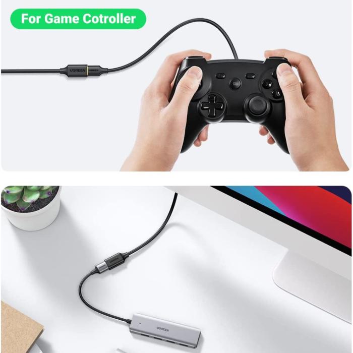 Bild 6, UGREEN UGREEN 1m USB-A Hane - Hona Förlängare Svart
