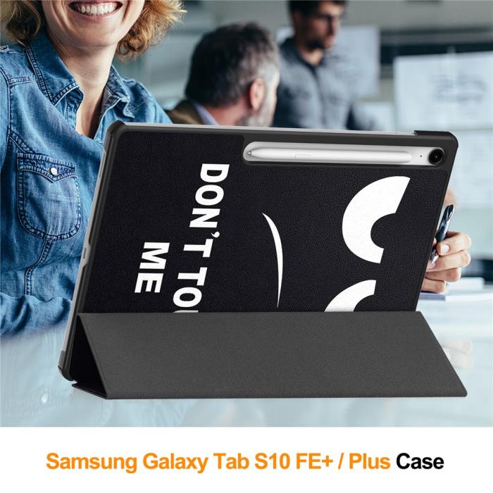 Bild 3,  Samsung Galaxy S10 FE Plus Fodral Tri-Fold Dont Touch Me