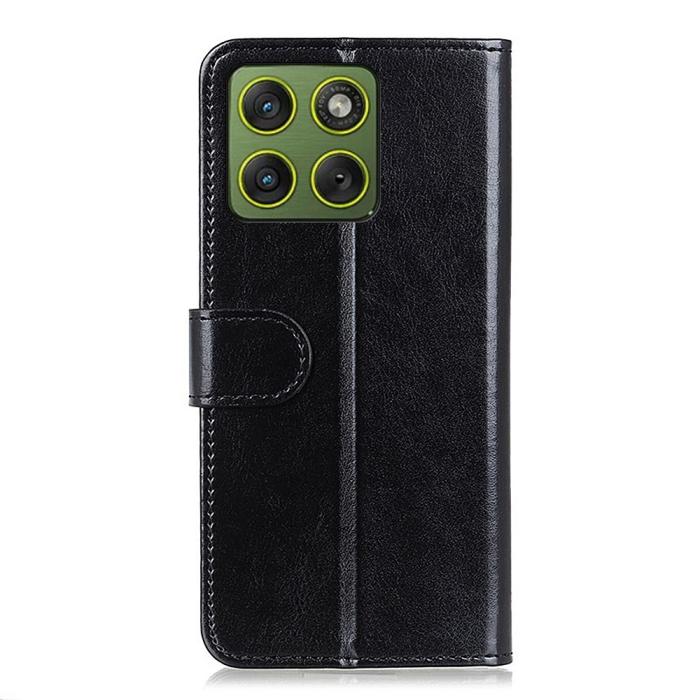 Bild 6,  Motorola Edge 70 Fodral Crazy Horse Läder Svart