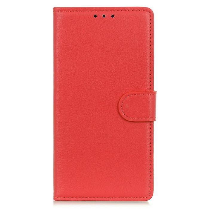 Bild 6,  Samsung Galaxy S26 Fodral Litchi Läder Röd