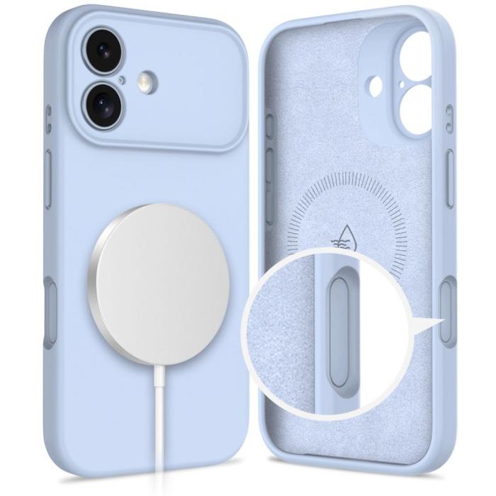 Bild 2, Tech-Protect Tech-Protect iPhone 17 Skal MagSafe Silikon Mist Blue