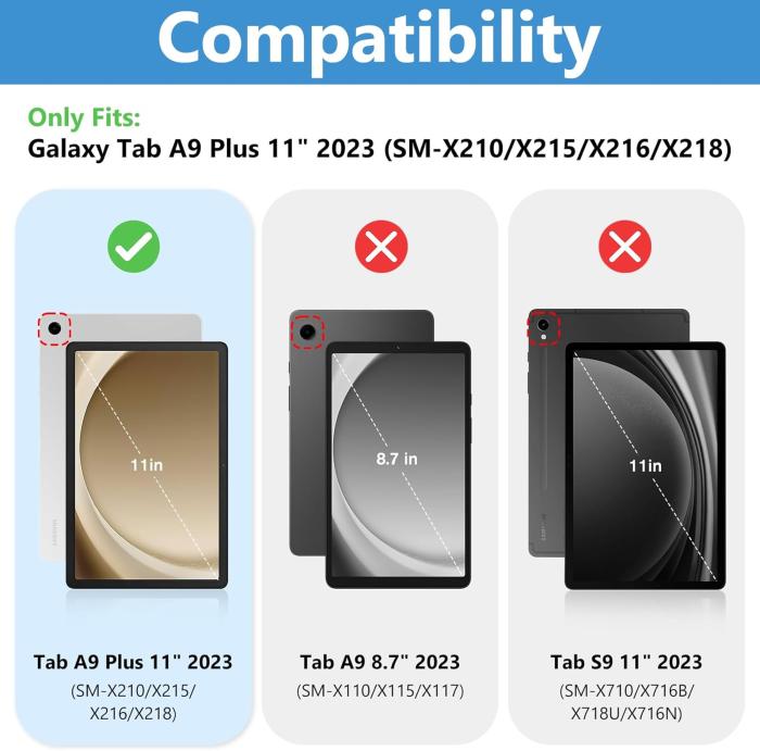 Bild 2,  2-Pack Samsung Galaxy Tab A11 Plus / Tab A9 Plus Skärmskydd I Härdat Glas