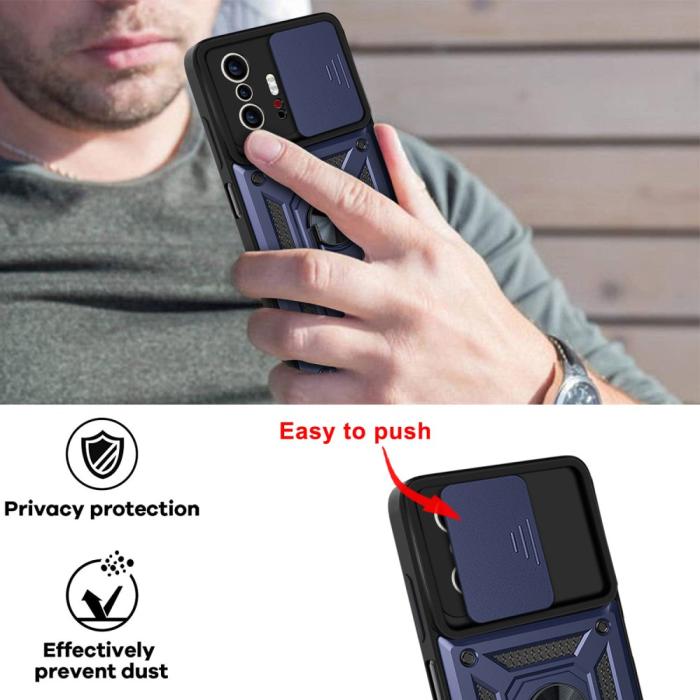 Bild 4,  Xiaomi 11T / 11T Pro Skal CamShield Ring Blå