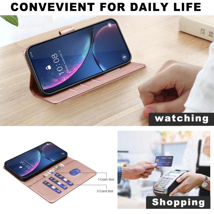 Bild 5, BINFEN BINFEN Xiaomi 17T Pro Fodral RFID Läder Roséguld