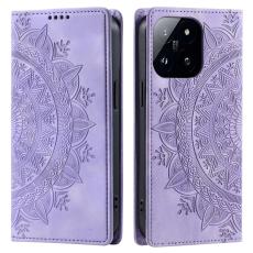  Xiaomi 14 Fodral Mandala Flip L&auml;der Lila