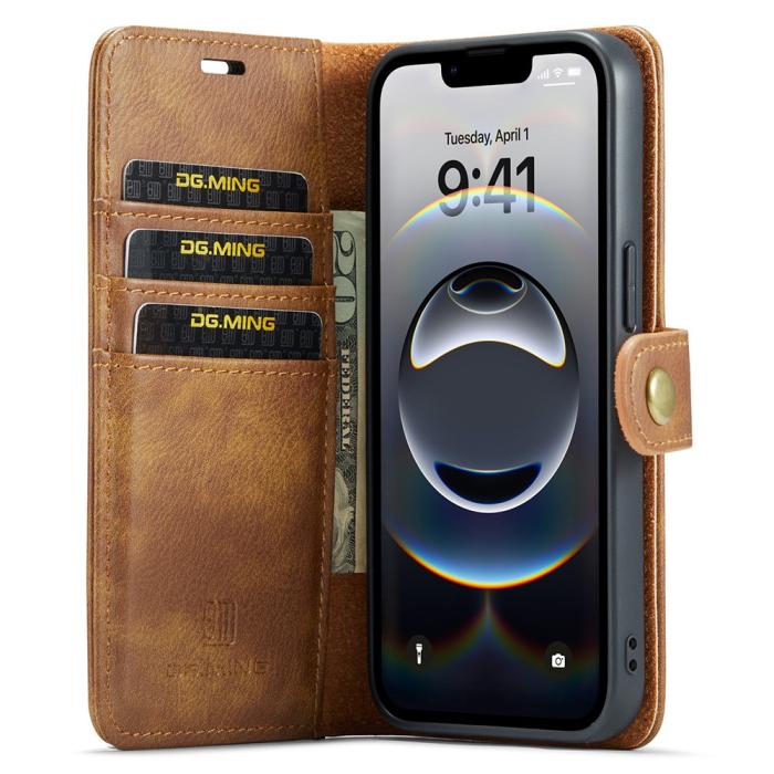 Bild 2, DG.MING DG.MING iPhone 17e / 16e 2in1 Magnet Fodral / Skal Brun