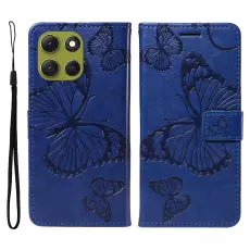  Motorola Moto G86 Power/G86 5G Fodral Fj&auml;ril Tryck Bl&aring;