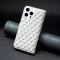  iPhone 16 Pro Max Fodral Diamond Läder Vit