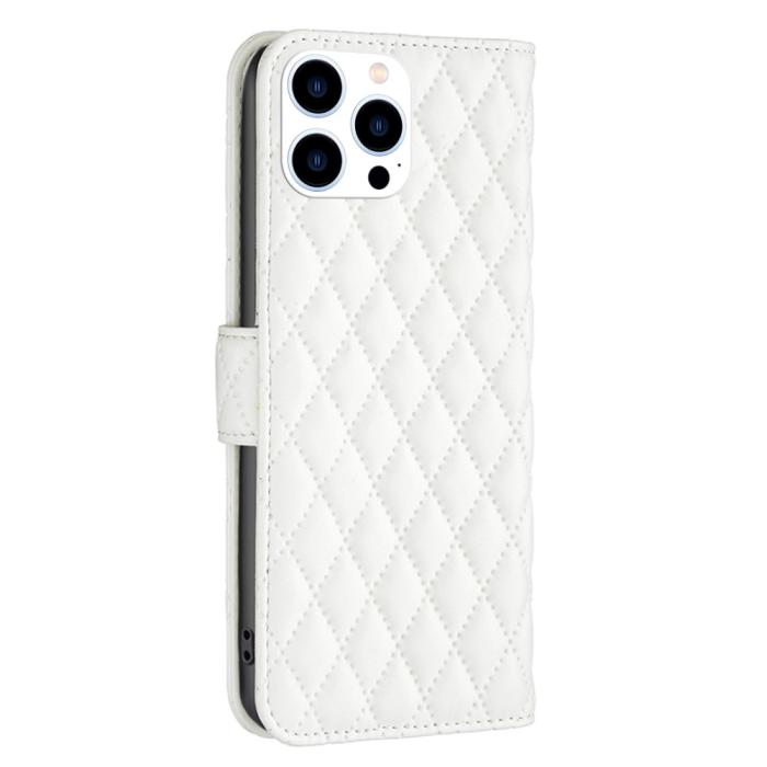 Bild 5,  iPhone 16 Pro Max Fodral Diamond Läder Vit