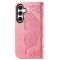  Samsung Galaxy S23 FE Fodral Fjäril Tryck Rosa