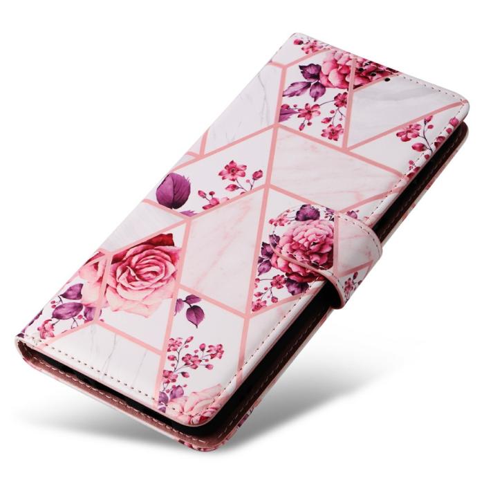 Bild 5,  Samsung Galaxy S25 Fodral Läder Marmor Roséguld