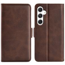  Samsung Galaxy S24 Fodral Med Magnetisk St&auml;ngning Brun