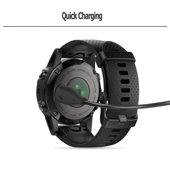 Bild 5,  USB Laddningskabel 1m Garmin Smartwatch Svart