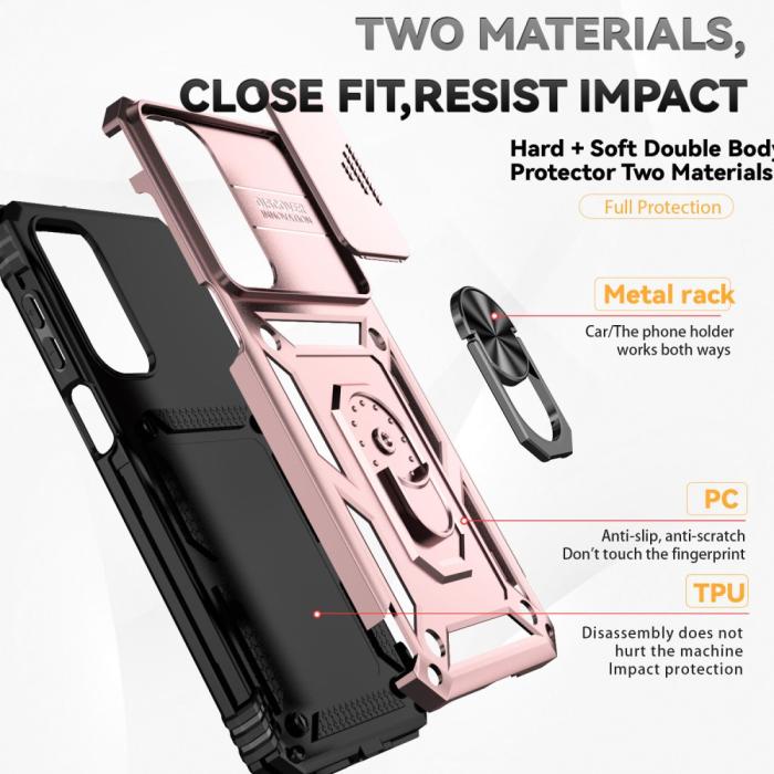 Bild 5,  Samsung Galaxy A16 Skal CamShield Ring Hybrid Roséguld