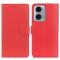  Motorola Moto G04 4G/G24 4G Litchi Läder Fodral Röd