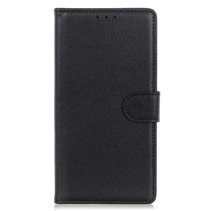 Bild 6,  Motorola Moto G04 4G/G24 4G Litchi Läder Fodral Svart