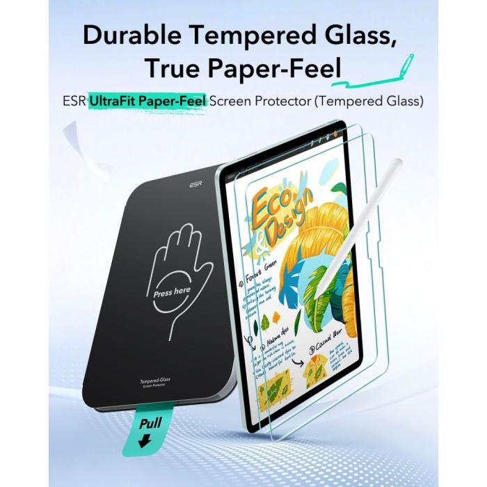 Bild 2, ESR ESR iPad Air 13 2026-2024 2-PACK Skärmskydd Paper Feel