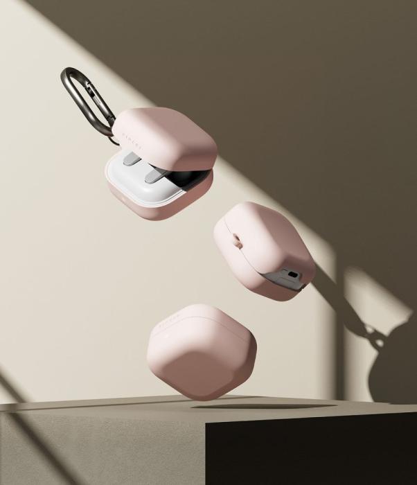 Bild 4, Ringke Ringke Galaxy Buds 4 / 4 Pro Skal Silikon Pink Sand