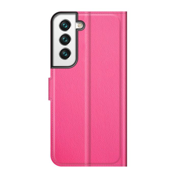 Bild 3,  Samsung Galaxy S22 Plus Fodral Litchi Textur Rosa