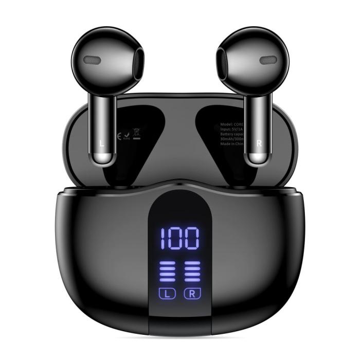 Bild 2, Tech-Protect Tech-Protect Hörlurar In-Ear UltraBoost TWS Svart