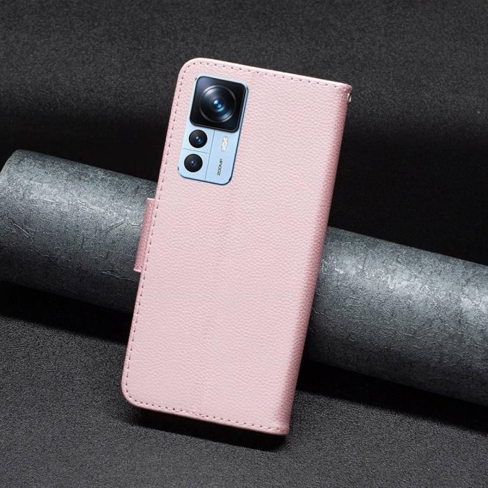 Bild 5,  Xiaomi 12T / 12T Pro Fodral Shark Litchi Roséguld