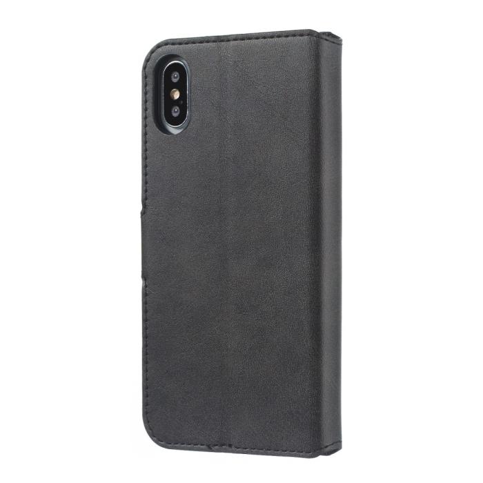 Bild 4,  iPhone X/Xs - Solid Läder Fodral - Svart