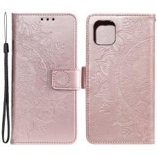  iPhone 13 - Tryckt Mandala L&auml;der Fodral - Ros&eacute;guld