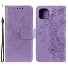  iPhone 13 - Tryckt Mandala L&auml;der Fodral - Lila