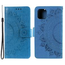  iPhone 13 - Tryckt Mandala L&auml;der Fodral - Bl&aring;
