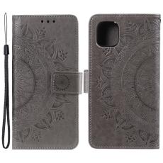  iPhone 13 - Tryckt Mandala L&auml;der Fodral - Gr&aring;